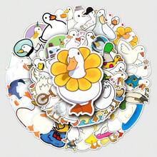 50pcs duck pattern cute graffiti waterproof stickers - Apricot - View 1