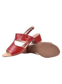 Women Heeled Sandals - 紅色 - 查看 3