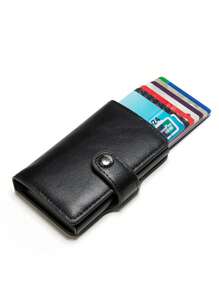 使用先進的反射式rfid射頻識別技術保護您的身份證和信用卡 - 黑色 - 查看 5