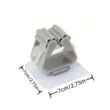 1pc Creative Traceless Mop Clip With Strong Adhesive And Roller Design, No Drilling Required, Bathroom Broom Hook, Green - Green - View 8