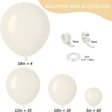 Cát Trắng Bóng bay Kích thước khác nhau 18 12 10 5 Inch Đối với Vòng hoa Arch , Premium Trắng Mủ cao su Bóng bay Đối với Tiệc sinh nhật Tốt nghiệp Kỷ niệm ngày cưới Tiệc chào đón em bé Đồ trang trí - trắng - Xem 2