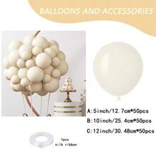 Cát Trắng Bóng bay Kích thước khác nhau 18 12 10 5 Inch Đối với Vòng hoa Arch , Premium Trắng Mủ cao su Bóng bay Đối với Tiệc sinh nhật Tốt nghiệp Kỷ niệm ngày cưới Tiệc chào đón em bé Đồ trang trí - trắng - Xem 3