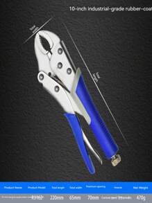 Siêu Bền chặt Đa dụng Hàn Nhiệm vụ nặng nề Kẹp Với Lớn Miệng Thủ công Áp lực Tròn Miệng Định vị Chuỗi Cái kìm Mạnh mẽ Cái kìm - Màu xanh lam - Xem 2