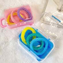 1pc Mini Candy-colored Rolling Storage Box, Simple Portable Luggage Organizer, Desktop Tidy Box - White - View 7