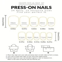 升級您的風格!24入組短橢圓形,時尚、復古,金色琥珀色貓眼水鑽美甲貼紙。可再次應用,適用於派對、舞會和日常穿著,特別適用於秋冬季節,使您的皮膚更白皙。 - 金色 - 查看 6