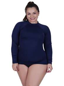 Plus Size One-Pieces - 藏蓝色 - 查看 3