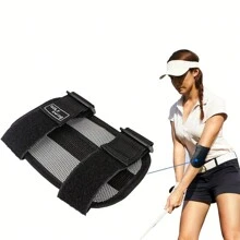 1pc Black Golf Swing Trainer - Elbow Support Alarm - Practice Aid To Improve Your Posture And Stroke - Black - View 5