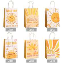 12pcs Sun Themed Pattern Gift Bags - Multicolor - View 9