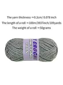 4 捲壓克力手工針織紗,用於鉤針、針織娃娃、圍巾、帽子和包包