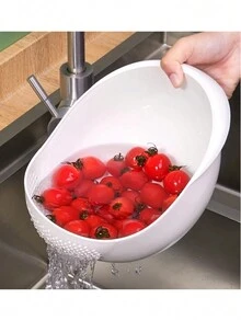 1 Pieza Escurridor De Plástico Para Lavado De Arroz - Azul - Ver 4