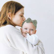 嬰兒女孩尼龍髮箍,新生兒蝴蝶結手工髮箍配件,適用於幼兒和小孩