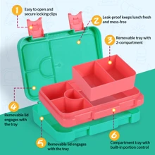 Lunch Box Bento Box 750ml - Aqua Green - View 3