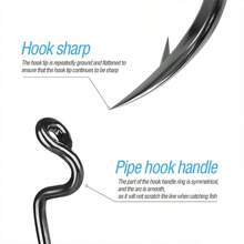 50pcs/Set Fishing Hook Carbon Steel Crank Hook Hanging Hook Stainless Steel Hook Weedless Jigging Hook Mustad Hook Jig Head Hook Fishing Hook