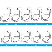 50pcs/Set Fishing Hook Carbon Steel Crank Hook Hanging Hook Stainless Steel Hook Weedless Jigging Hook Mustad Hook Jig Head Hook Fishing Hook