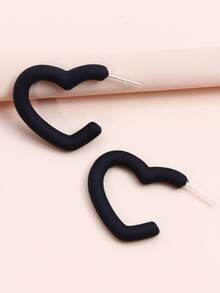 1對女性戀愛心形耳環