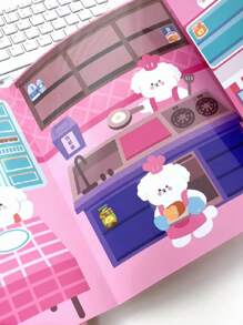 4 Designs Inamazy Cute Bubble Sticker Book For Ages 0-3, Gooca Stickers Toy For Girls, Kids' Decoration Material, 3d Bubble Princess Stickers For Diy Scrapbook, Journal, Tape, 40pcs - Green - View 3