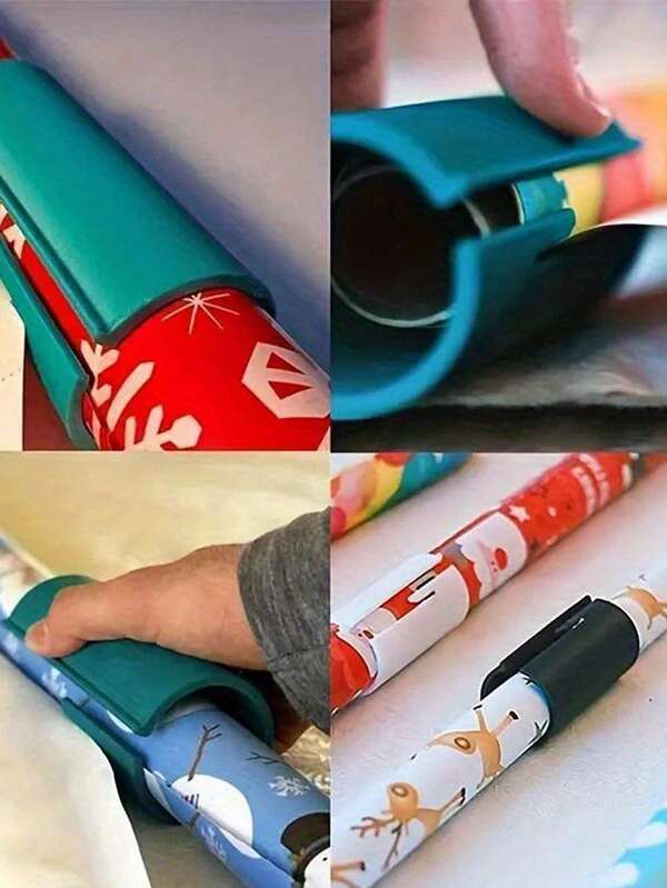 1pc Sliding Gift Wrapping Paper Cutter Christmas Cutting Tool Cuts The