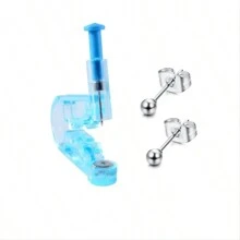 1pc New Automatic Disposable Ear Piercing Gun, Stainless Steel Ear Stud, Piercing Earrings Kit - Multicolor - View 2