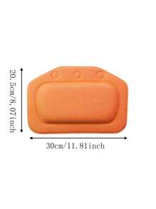 1個浴室spa枕頭泡沫海綿浴缸枕頭,適用於酒店浴室 - 橘色 - 查看 2