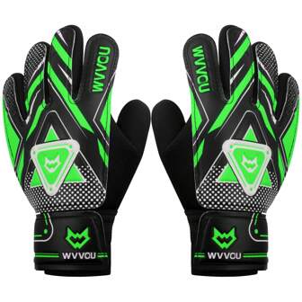 Sportout Goalkeeper Gloves, Soccer Gloves With Double Wrist Protection And Non-Slip Wear Resistant Latex Material To Give Protection To Prevent Injuries Football Gloves