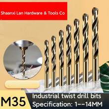 件/套高速鋼麻花鑽頭，帶鈦塗層，適用於木材、塑膠、不銹鋼和鈷合金鑽頭，適用於手持式和電鑽鑽金屬、膨脹鑽 - 金色 - 查看 3