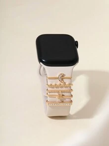 5入組女士金色單排鉆石月亮星星手鐲飾品