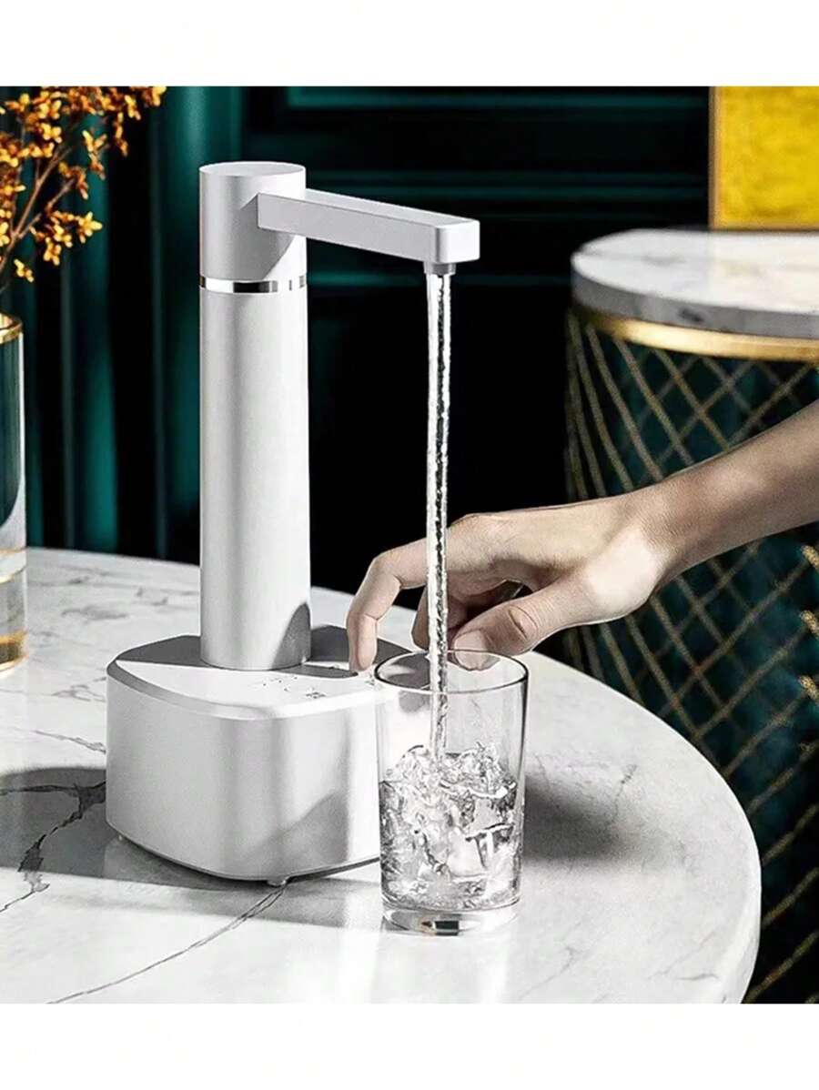 One White Usb Rechargeable 3 Gears 4w Intelligent Automatic Water Dispenser With Usb Electric Pump, Equipped With Smart Water Dispenser For Home Kitchen Use - White - View 1