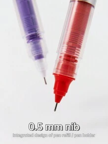 8 szt./zestaw Ośmiokolorowy Igła Typ Na bazie wody Długopis żelowy , 0,5 mm , Wysoka pojemność , Szybkoschnący , Dla , Odpowiedni Do biura I Studenci