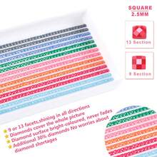 1入組滿方形鑽石畫套件,「text Fantasy」裝飾家庭鑽石馬賽克多彩風景牆藝術 - 彩色 - 查看 4