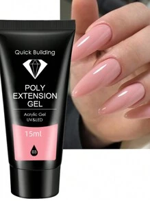 15毫升双色美甲凝胶套装，玫瑰粉色系，含底胶和封层，专业美甲入门套装，法式美甲套装 - 彩色 - 查看 4