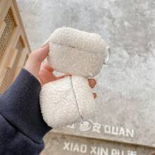 冬季时尚毛绒苹果耳机盒兼容 Airpods1/2/AirPods Pro/AirPods 3/AirPods Pro（第二代） - 白色 - 查看 2