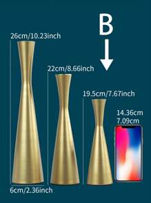 3pcs Metal Candle Holder - Black - View 11