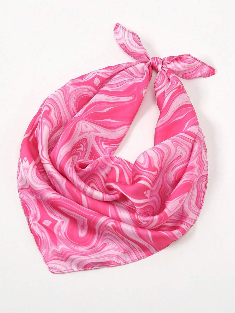 1條愛心和沙漠設計的圍巾,頭帶,領帶,袋飾圍巾,適合日常穿著