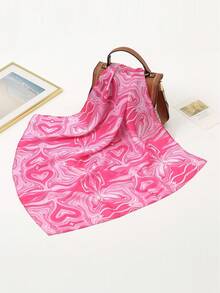 1條愛心和沙漠設計的圍巾,頭帶,領帶,袋飾圍巾,適合日常穿著