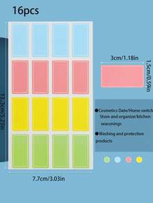 3入組旅行分裝袋+16入組彩色標籤化妝品、沐浴露、洗髮水、便攜式小洗面乳,一次性分裝瓶套裝 - 白色 - 查看 5