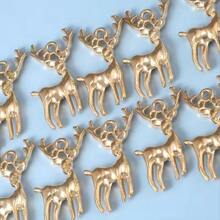 10入組聖誕麋鹿造型diy汽車掛飾,裝飾配件 - 彩色 - 查看 5