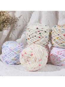 1pc Rainbow Iceland Doudou Thread Scarf Bag Sweater Hand-knitted DIY Thread 50g/pc - White - View 1