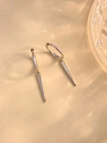 1對女士優雅吊墜耳環s925純銀精細女士珠寶禮物派對禮品 - 白色 - 查看 9