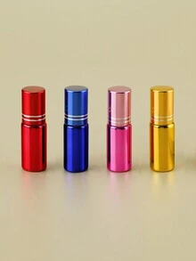 4入組5ml活塞滾珠瓶,適用於精油、香水、唇蜜的玻璃滾珠瓶,配有不鏽鋼滾珠,適用於化妝品diy - 彩色 - 查看 3