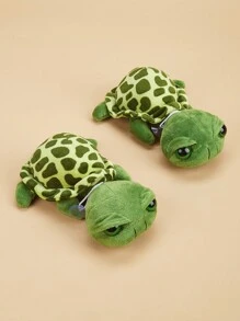 1pc Tortoise Design Cat/Dog Lover Gift And Dog/Cat Mom Love Pet Plush Toy - Dark Green - View 2