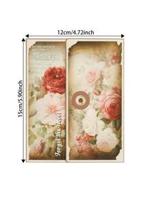 30pcs Vintage Rose Themed Scrapbooking Supplies Aesthetic Decorative Material Including Flowers, Birds, Cute Animals, Perfect For Planning Bullet Journals, Scrapbooks, Diy Crafts - Multicolor - View 4