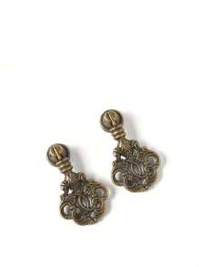 1pc Vintage Bronze Kitchen Cabinet Knob, Cupboard Door Handle, Retro Wardrobe Furniture Handle, Jewelry Box Drawer Pull