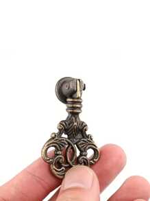1pc Vintage Bronze Kitchen Cabinet Knob, Cupboard Door Handle, Retro Wardrobe Furniture Handle, Jewelry Box Drawer Pull