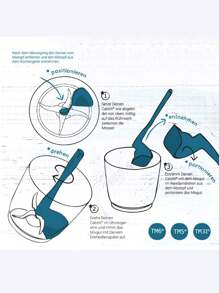 1pc Multifunction Rotating Scraper - Black - View 6