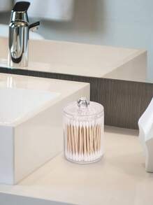 1 Hộp đựng phấn trang điểm trong suốt, Bình tắm có nắp tròn, Hộp nhựa 10oz, Hộp đựng đồ vệ sinh cá nhân - Trong sáng - Xem 3