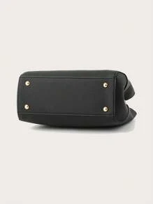 Yogodlns Túi đeo vai có nơ trang trí, Túi xách tay có sức chứa lớn thanh lịch dành cho nữ có quai xách trên cùng có nơ, Quà tặng Ngày của Mẹ cho Mẹ, Ba lô xách tay, Túi đeo vai bền nhẹ Synthesis, Túi du lịch đi làm chống thấm nước có nơ trang trí cho nữ, Túi đeo chéo PU thời trang, Ví cầm tay hai quai cho công sở - màu đen - Xem 4