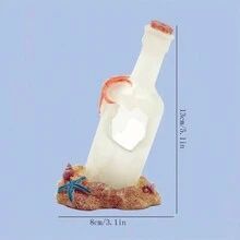 水族箱装饰漂流瓶躲藏屋 3D 个性化美学悬挂装饰品