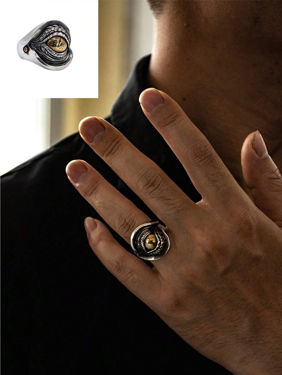 Opening Personalized Men's Ring Longan Ring Heavy Men's Ring 925 Thai ...