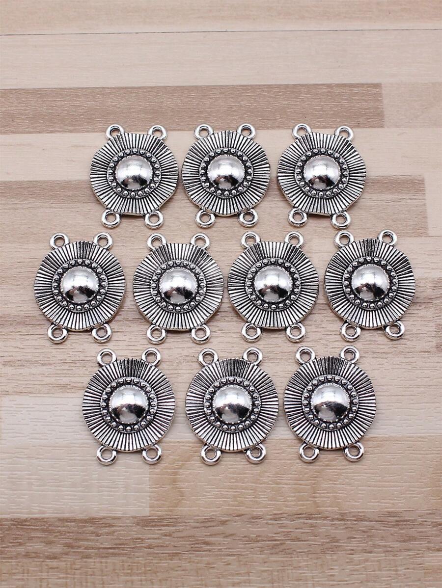 10入組/袋21x26mm (0.83x1.02英寸)古銀色軀體鏈腰鏈連接器吊墜,適用於diy珠寶製作 - 古銀色-10pcs - 查看 1