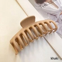 1入 約4.13in 韓式簡約龍骨浴化妝頭髮夾子，適用於女性工作日的日常通勤，優雅的髮夾為派對增添光彩，時尚霧面髮夾，夾緊整齊容易固定 - 彩色 - 查看 6